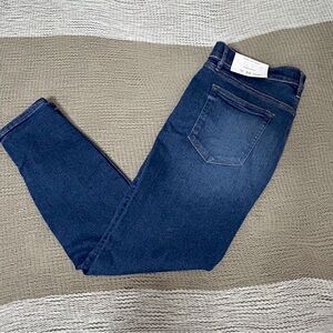 LOFT Plus High Rise Denim Leggings Dark Indigo